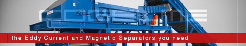 Eddy current separator installed in a complete separation line